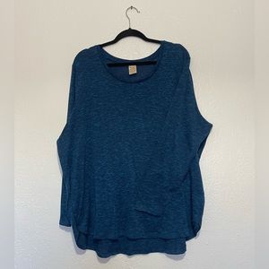 Faded Glory Women's Plus-Size Lightweight Crew Neck Long Sleeve Top, Size 3X